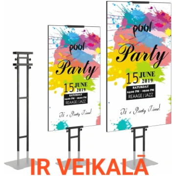 VEVOR regulējams divpusējs plakātu statīvs, augstu