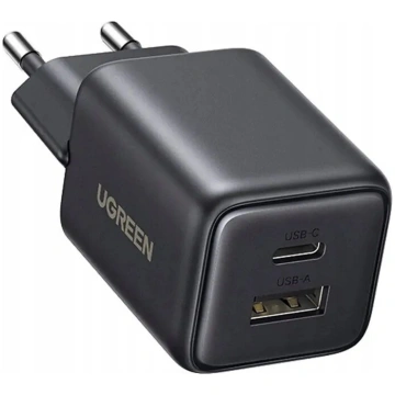 Lādētājs UGREEN X514 USB + USB-C GaN 20W (melns)