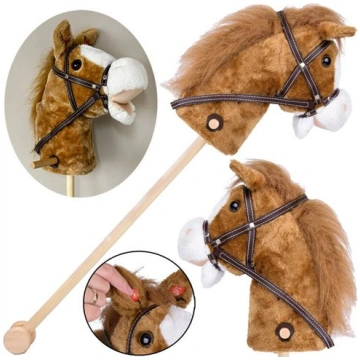 Plīša zirga galva uz nūjas JOK Hobby Horse PTP0544