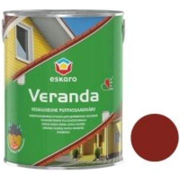 Eskaro Krāsa Veranda 0.9L kokam pusmatēta sarkana
