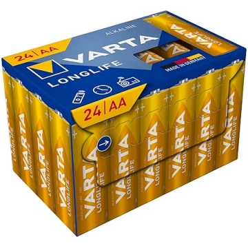VARTA baterijas AA, 24 gab., ilgmūžīgas, sārmainas