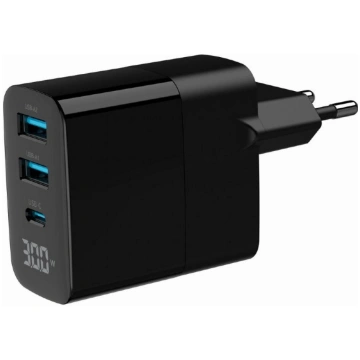 Lādētājs Gembird 3-port 30W GaN USB Fast Charger L