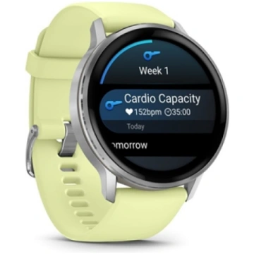 Garmin Venu 4 45mm Silikon-Armb. grau/silber/zitro