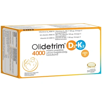 Olidetrim 4000 D3 + K2 Omega-3, 30 kapsulas