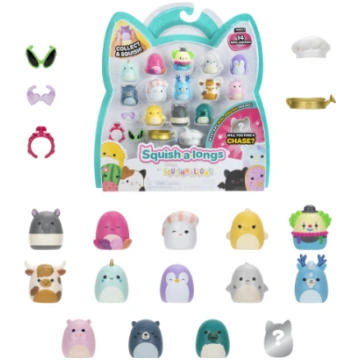 SQUISHMALLOWS SQUISH-A-LONGS figūriņas, 14 gab., 2