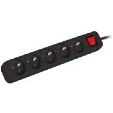 Lanberg Cable Power Strip, 5X French Outlets with 