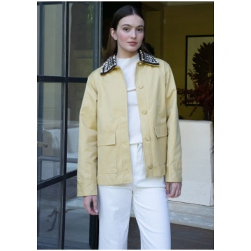 Shiloh Yellow Barn Jacket with Rhinestone Contrast