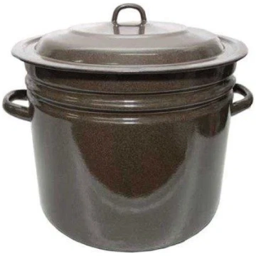 Emaljēts katls, brūnā krāsā, 40 L