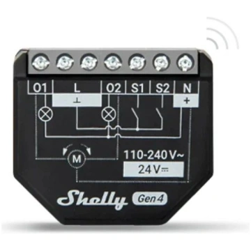 Viedā releja Shelly 2PM GEN4 2x10A, Wifi, Bluetoot