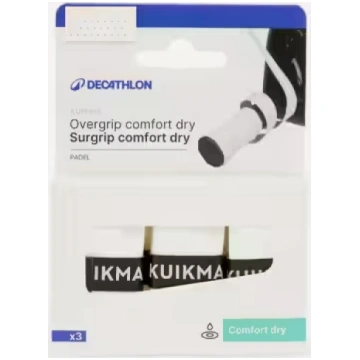 Ērts padel tenisa overgrips “Dry”, balts KUIKMA