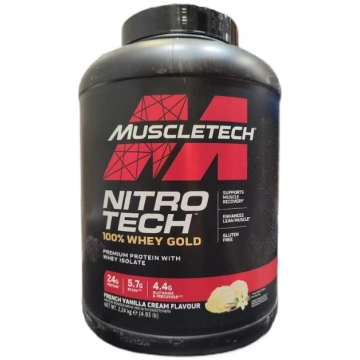 MuscleTech Nitro-Tech 100% sūkalu zelts, franču va
