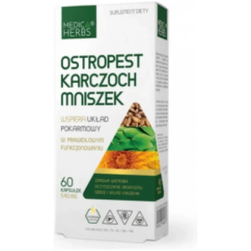 Milk Thistle Artichoke Dandelion 540 mg Medica Her