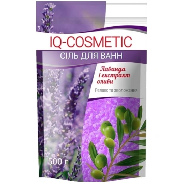 IQ-COSMETIC Jūras sāls vannām ar lavandas ēterisko