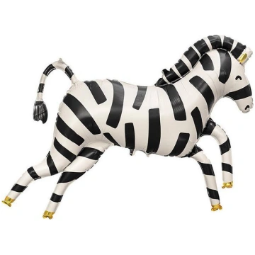 PartyDeco Balon foliowy Zebra 115x85 cm one size 5