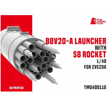 B8V20-A Launcher wtih S8 Rocket EVA Model Kits