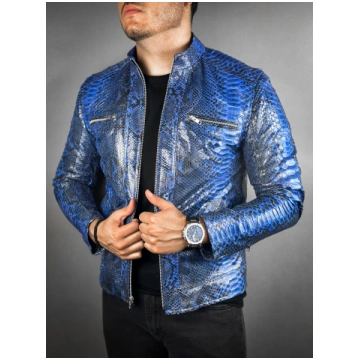 BLUE PYTHON JACKET LuxxeMx