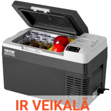 VEVOR 25L Pārnēsājamais Auto Ledusskapis-Saldētava