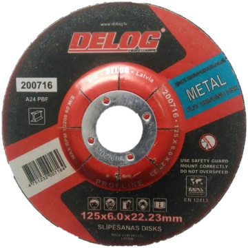 Delog slīpēšanas disks metālam 125x6x22.2mm