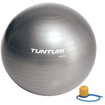 Vingrošanas bumba ar pumpīti Tunturi 90 cm, sudrab