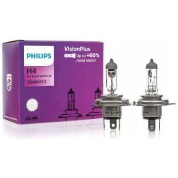 Automobiļu spuldze H4 12V 55W VisionPlus + 60% PHI
