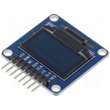 Display: OLED | 0.96" | 128x64 | 33.5x33mm | yello