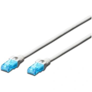 CAT 5e U-UTP plākstera kabelis 0,5 m balts DIGITUS