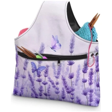 Purpura krāsas „Butterfly Yarn“ auduma somas, liel