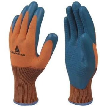 Protective gloves; Size: 9; orange-navy blue; late