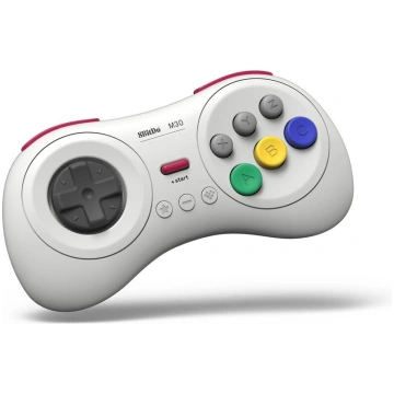 8BitDo M30 Bluetooth spēļu kontrolieris, balts