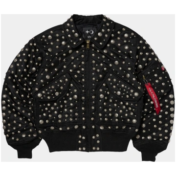 THUG CLUB X ALPHA CWU 45/P ALL OVER RIVET JACKET -