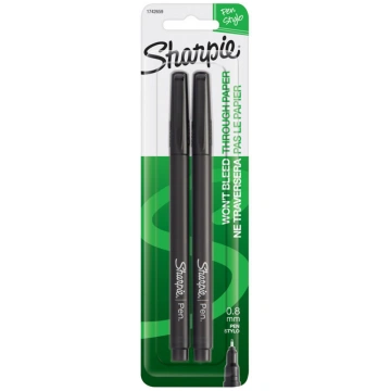 Sharpie Pen Fine Black Packet of 2 Boxes X 6
