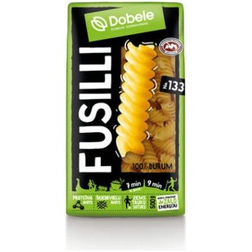 Makaroni Fusilli spirāles 500g, Dobele