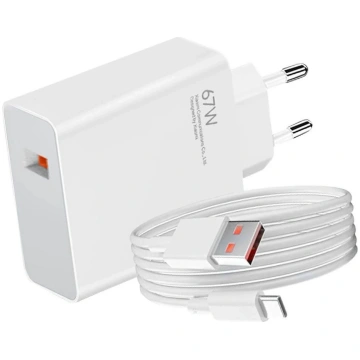 Xiaomi Wall Charger 67W USB + Charging Data Cable 