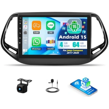 SIXTOP Android 15 auto radio Jeep Compass 2017-202