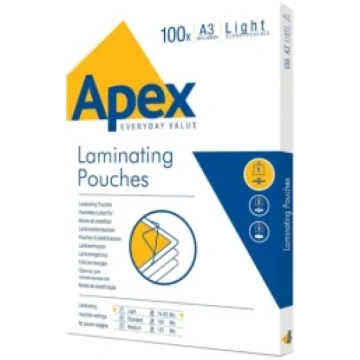 Laminēšanas plēve Fellowes APEX 100gab Glossy A3 L