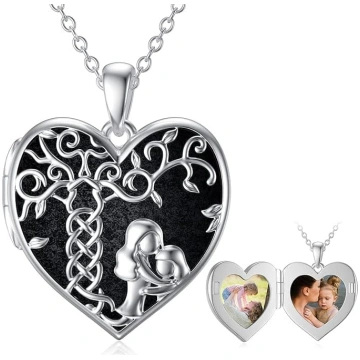 Shusukue Heart Locket ķēdes 925 Sterling Silver Ro