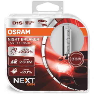 OSRAM D1S SPULDZES 35W 12V Night Braker LASER+200%