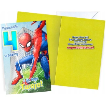 KUKARTKA KARNET DHS 4 URODZINY SPIDER MAN 12916269
