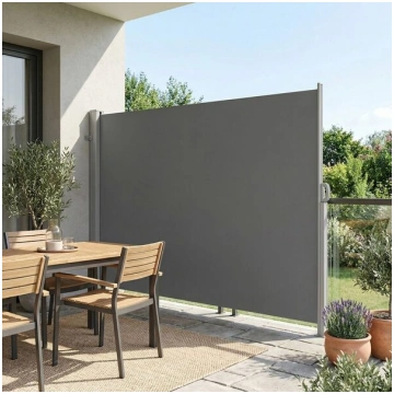 Sānu nojume 180x350 cm pelēka, āra Songmics
