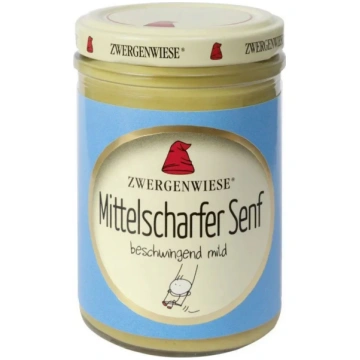 Zwergenwiese BIO sinepes, vidēji asas, 160ml