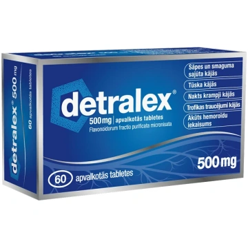 DETRALEX 500mg apvalkotās tabletes, 60 gb