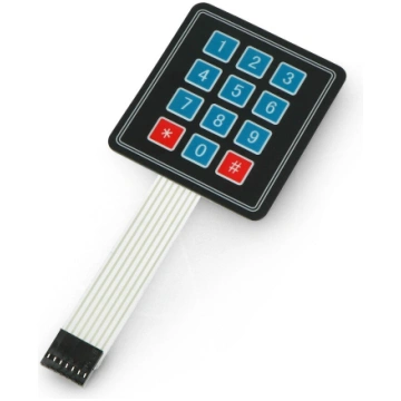 Numeric self-adhesive membrane keyboard - 12 keys 