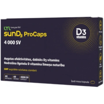 LYL sunD3 ProCaps 4000 SV, 60 kapsulas