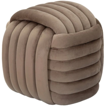 Pelēks/brūns samta pufs Softy – Mauro Ferretti