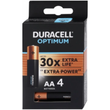 Duracell Optimum AA Alkaline 4pack (5000394158696)