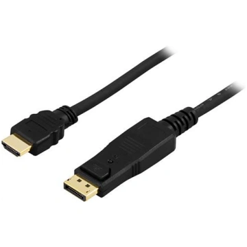DELTACO DisplayPort to HDMI monitor cable with aud