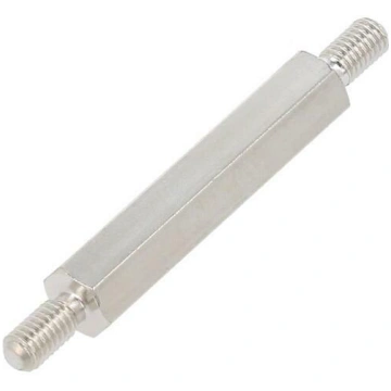 Screwed spacer sleeve; 25mm; Ext.thread: M3; hexag
