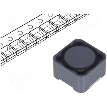 Inductor: wire | SMD | 820uH | 600mA | 1.64Ω | 12x