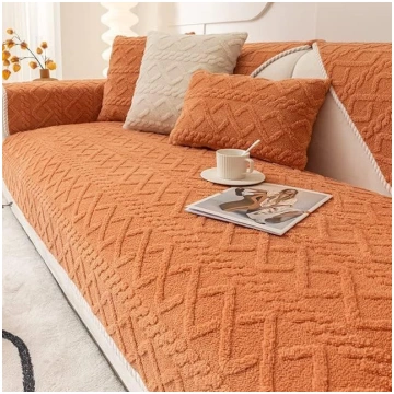 Sofa Cushion Cover Slipcovers Plush Non-Slip Thick