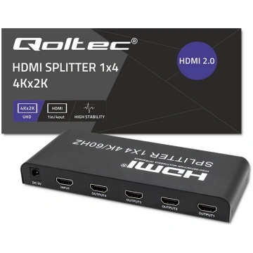 Qoltec 51799 Active HDMI Splitter 4 x HDMI 4K x 2K
